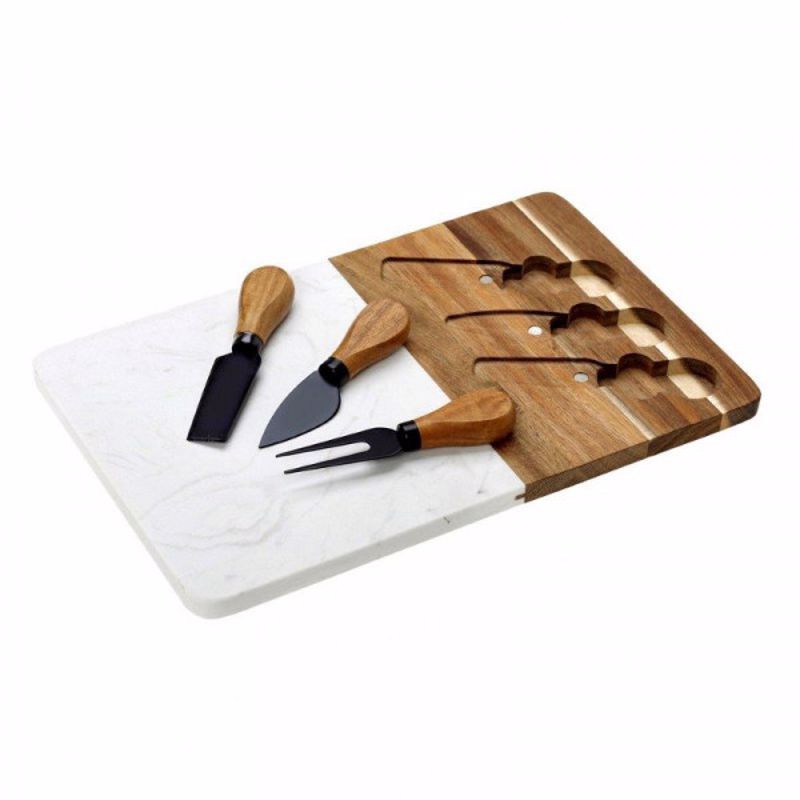 Cryspo Trio Set 4 Temaxion Epifaneia Serbirismatos Turiou Xulini/Marmarini 33x22ek. Acacia' 0100422